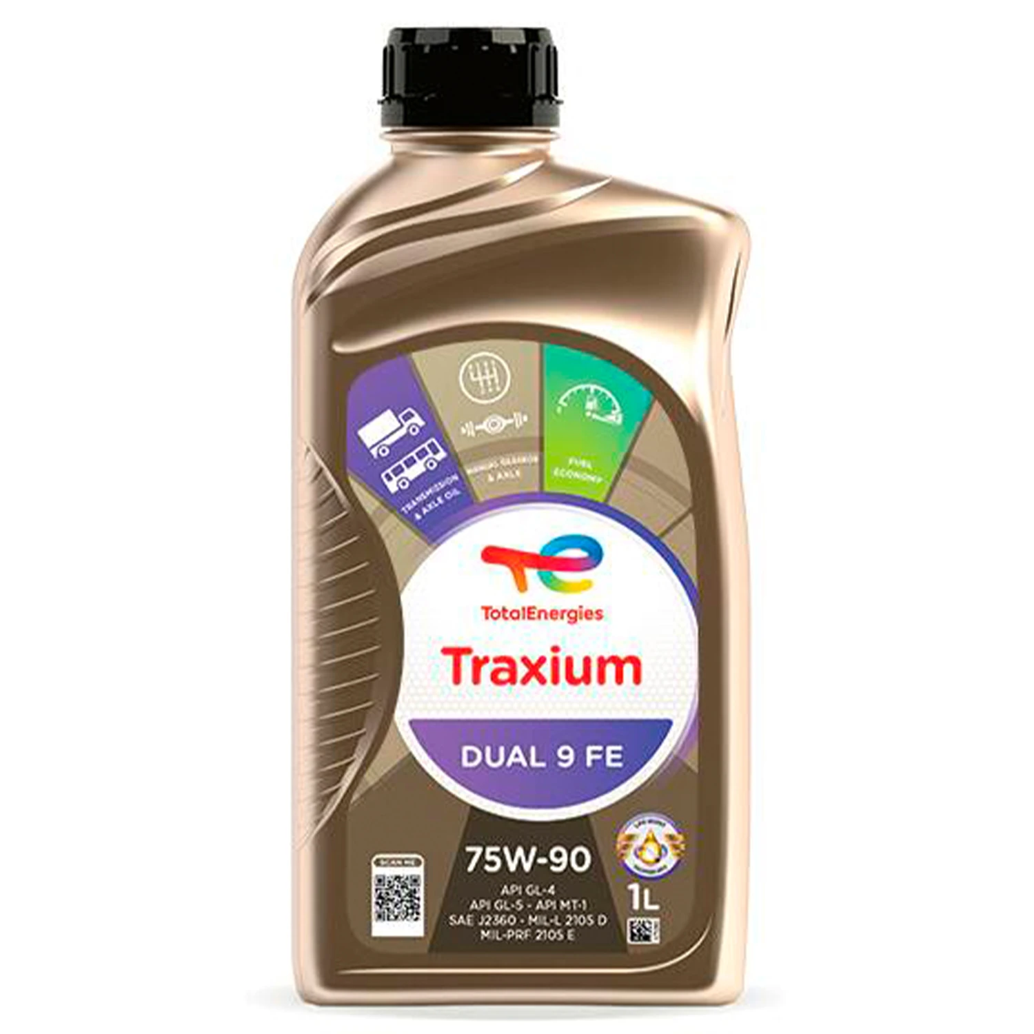 Олива трансмісійна TOTAL Traxium Dual 9 FE 75W-90 1 л (204145)