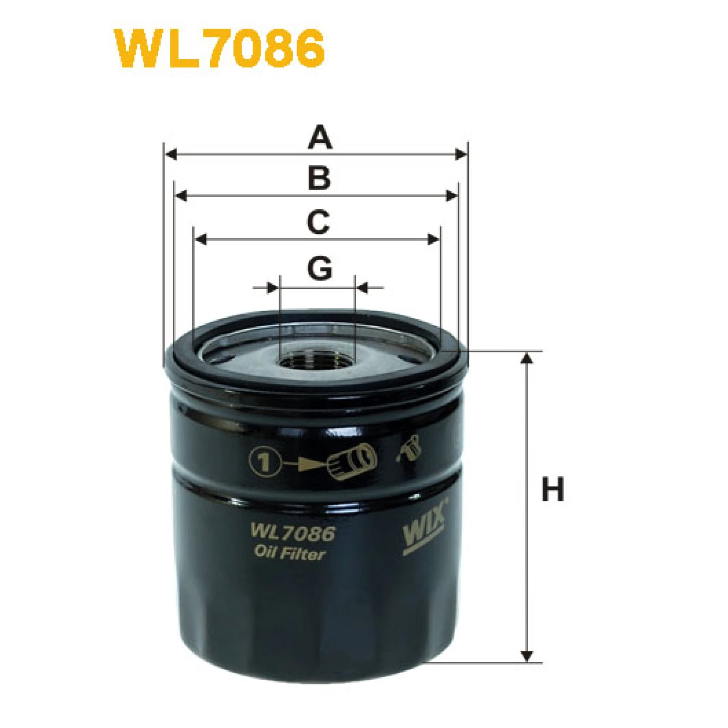 Фільтр оливи WIX FILTERS Aro, Citroen, Daihatsu, Fiat, FSD Nysa, FSO Polonez, Hyundai, Iveco, Lada (WL7086)
