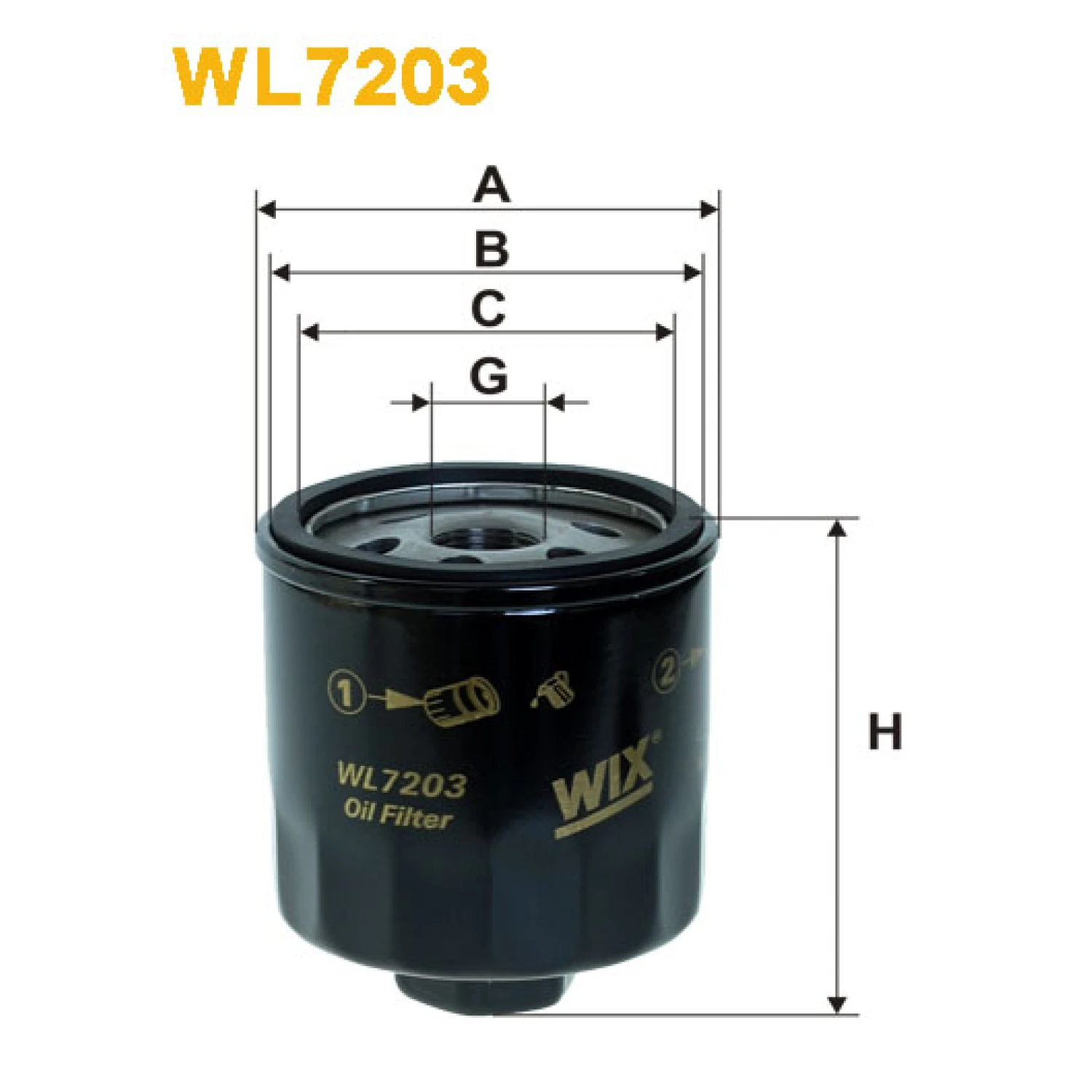 Фільтр оливи WIX FILTERS Audi A2, Seat Altea, Cordoba, Ibiza, Inca, Leon, Toledo, Skoda Fabia, Oct (WL7203)