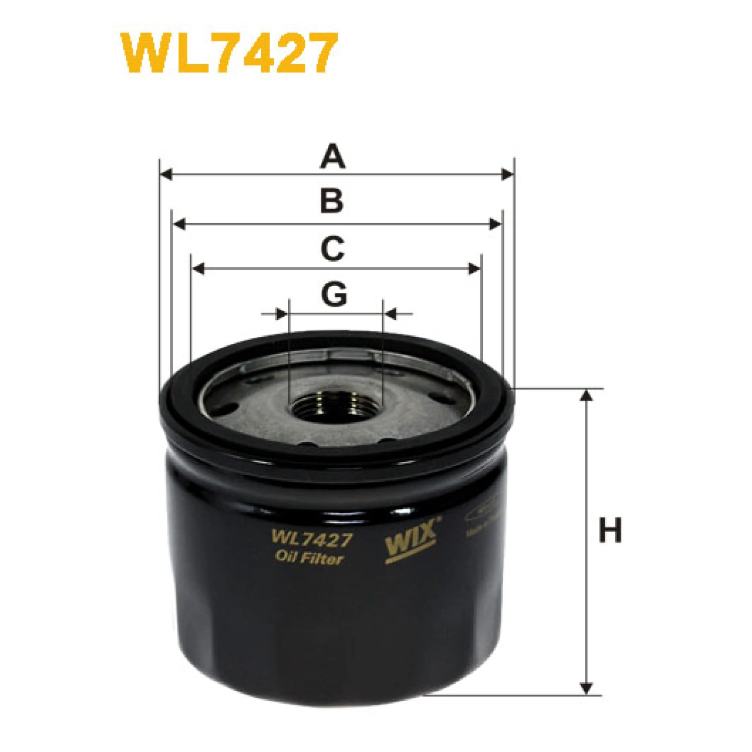 Фільтр оливи WIX FILTERS Dacia, Jeep, Nissan, Opel, Renault Clio II/III, Fluence, Kangoo I/II, Lag (WL7427)