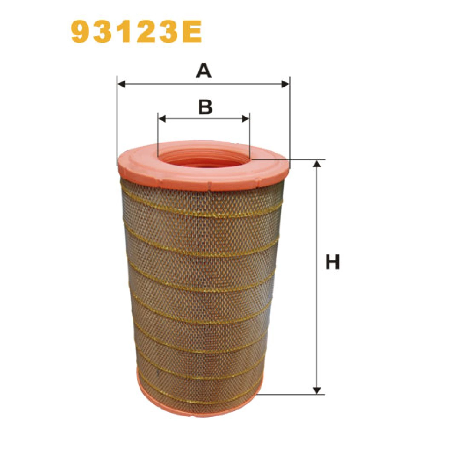 Фільтр повітряний WIX FILTERS Daf 95 XF, XF95, Ginaf X-Series, Temsa Bus Safari HD/IC/RD/STD, Tourm (93123E)