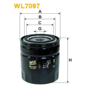 Фільтр оливи WIX FILTERS Balcancar, Case, Fendt, Holder Tractoren, Renault Agriculture, Daihatsu, (WL7097)