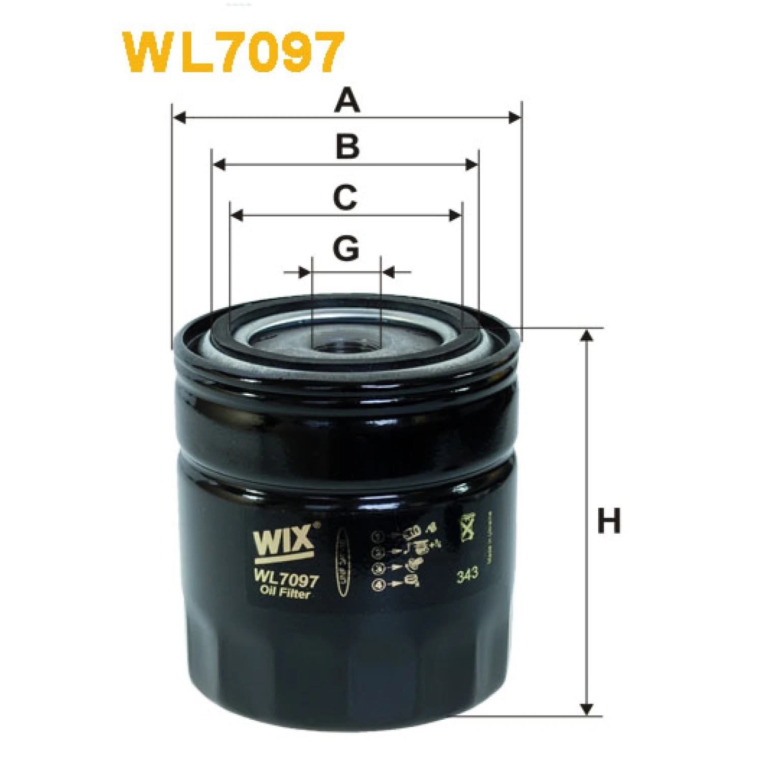 Фільтр оливи WIX FILTERS Balcancar, Case, Fendt, Holder Tractoren, Renault Agriculture, Daihatsu, (WL7097)