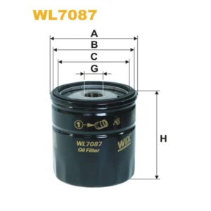 Фільтр оливи WIX FILTERS Bedford Astramax/Astra Van, Cadillac Escalade, Opel Ascona C, Astra F/Ast (WL7087)