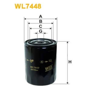 Фільтр оливи WIX FILTERS Audi A4 (B5/8D), A4 (B6,B7/8E,8H), Seat Exeo, Skoda Superb, Volkswagen Pa (WL7448)