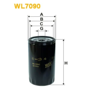 Фільтр оливи WIX FILTERS Ford Escort IV (85-90), Fiesta II (83-89), Orion (WL7090)