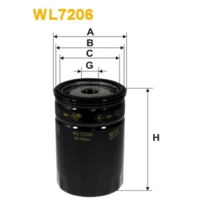 Фільтр оливи WIX FILTERS Alfa Romeo, Chrysler Grand Voyager I/II/III, Voyager (ES/GS/RG), Jeep Che (WL7206)