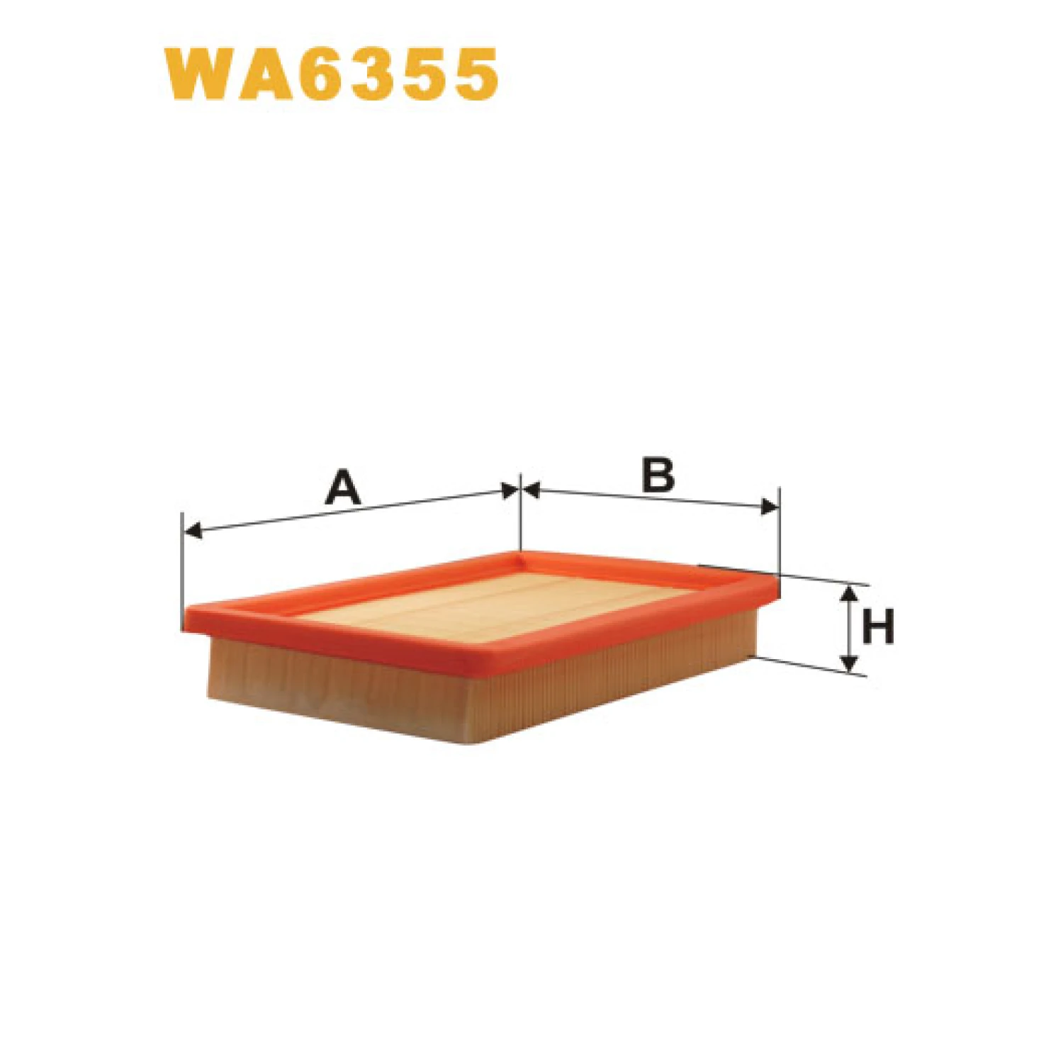 Фільтр повітряний WIX FILTERS Mazda 323C/F/P/S (BA), 323F/P/S (BJ), Artis, Premacy, Volvo V40 (WA6355)