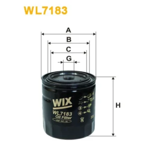 Фільтр оливи WIX FILTERS Opel Frontera A, Omega A, Vauxhall Frontera A (WL7183)