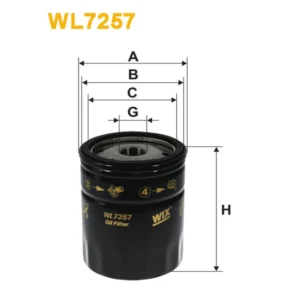 Фільтр оливи WIX FILTERS Seat Arosa, Skoda Fabia, Octavia, Volkswagen Lupo (WL7257)