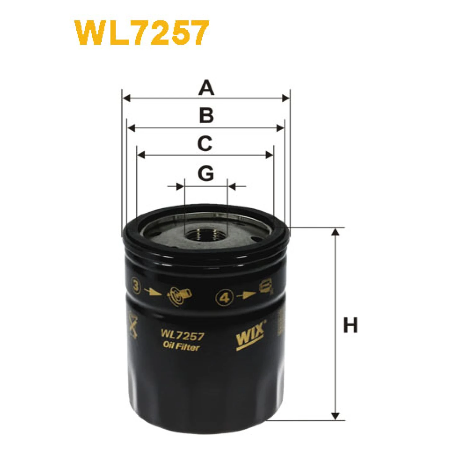 Фільтр оливи WIX FILTERS Seat Arosa, Skoda Fabia, Octavia, Volkswagen Lupo (WL7257)