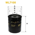 Фільтр оливи WIX FILTERS BMW Serie 3 (E21), Serie 3 (E30), Serie 5 (E12), Serie 5 (E28) (WL7105)