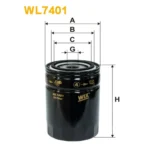 Фільтр оливи WIX FILTERS Iveco Daily/Grinta IV, Aebi MFH, Citroen Jumper II, Fiat Ducato 2002, Peu (WL7401)