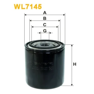 Фільтр оливи WIX FILTERS Chevrolet Prizm, Daihatsu Charmant, Delta, Suzuki Grand Vitara, Samurai, (WL7145)
