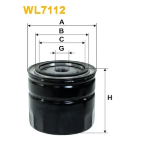 Фільтр оливи WIX FILTERS Volkswagen Transporter (T2), Transporter (T3) (WL7112)