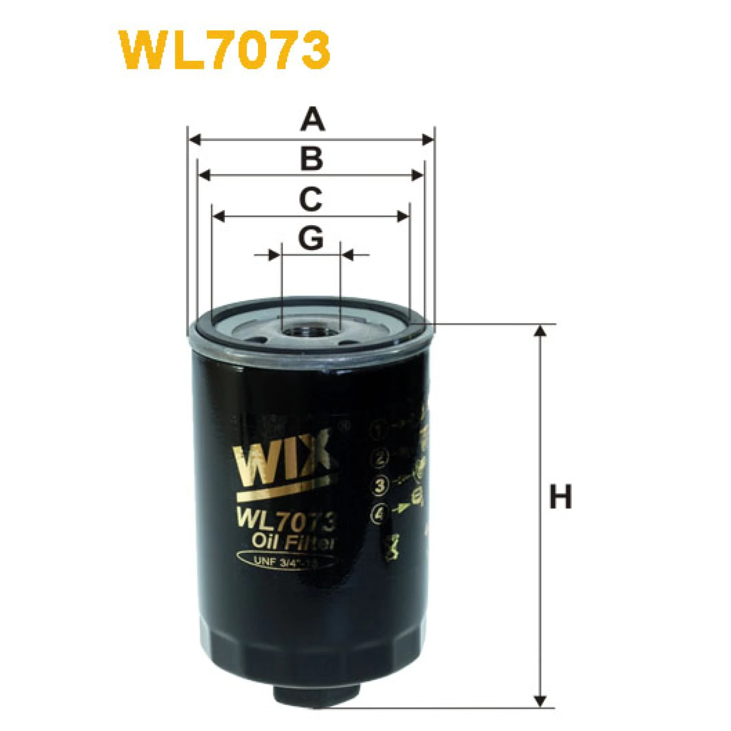 Фільтр оливи WIX FILTERS Volkswagen Corrado, Golf II, Passat (35I), Polo II (81-94) (WL7073)