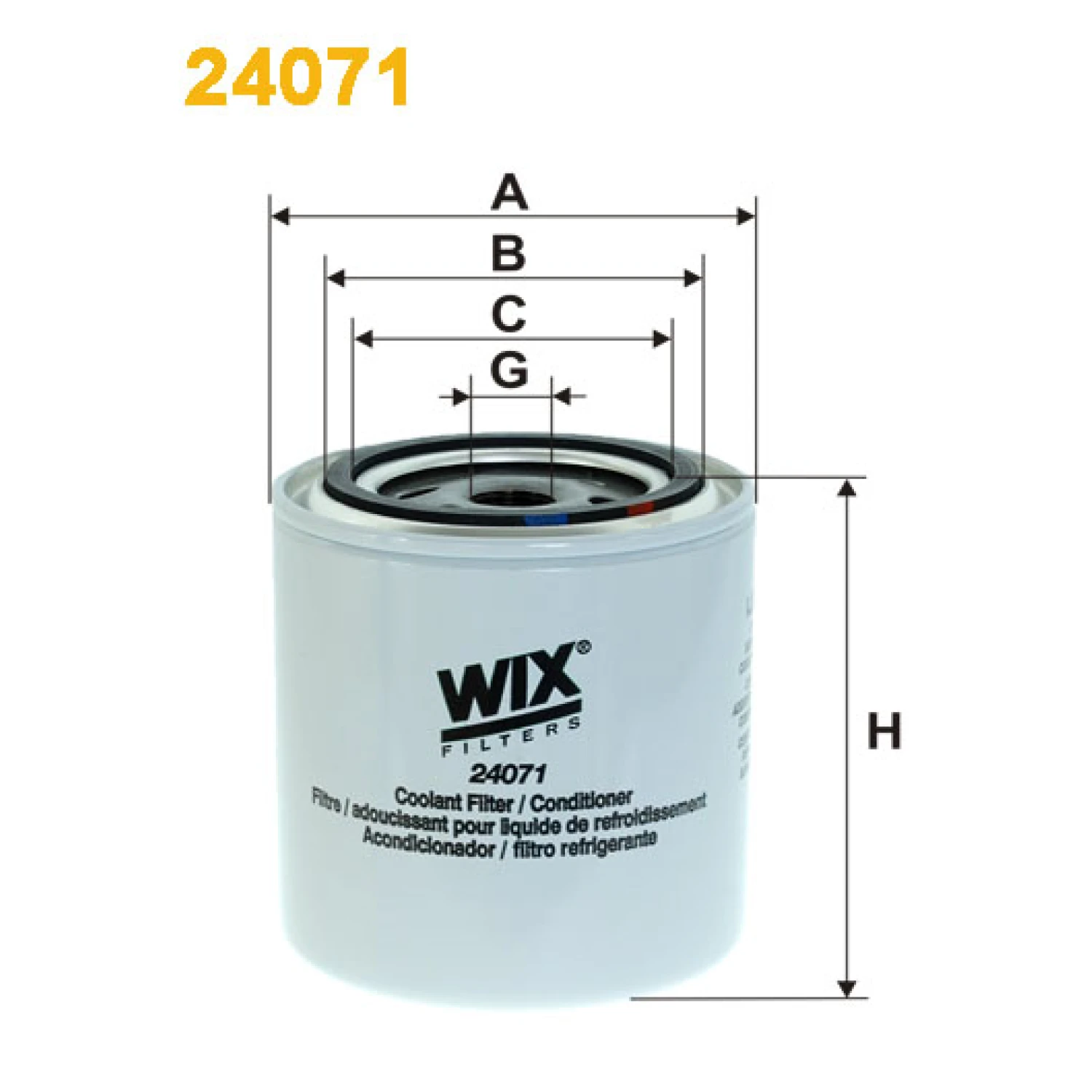 Фільтр системи охолодження Daf 95, 95 XF - WIX (24071)