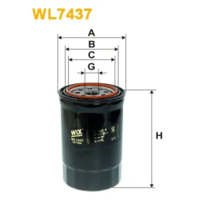Фільтр оливи WIX FILTERS Hyundai i30, Santa Fe II, Sonata V, Tucson, Kia Carens III, Cee'd, Magent (WL7437)