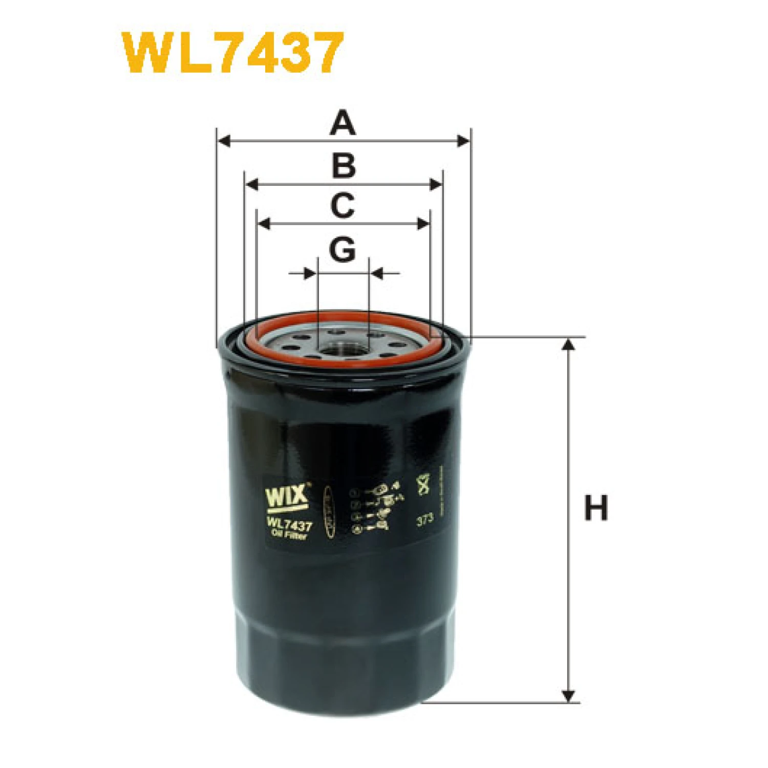 Фільтр оливи WIX FILTERS Hyundai i30, Santa Fe II, Sonata V, Tucson, Kia Carens III, Cee'd, Magent (WL7437)