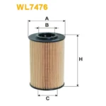 Фільтр оливи WIX FILTERS Audi A1, A3 II, A6 III, Seat Alhambra II, Ibiza V, Leon II, Skoda Fabia I (WL7476)