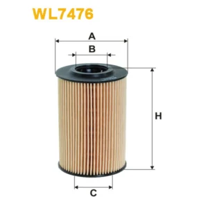 Фільтр оливи WIX FILTERS Audi A1, A3 II, A6 III, Seat Alhambra II, Ibiza V, Leon II, Skoda Fabia I (WL7476)