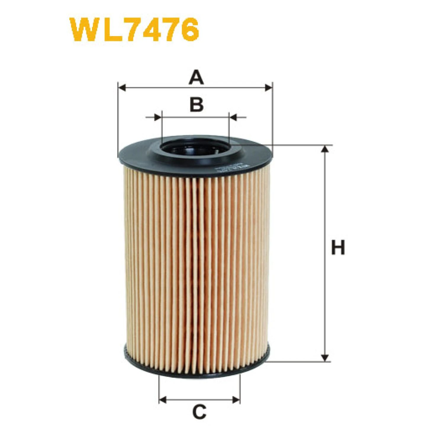Фільтр оливи WIX FILTERS Audi A1, A3 II, A6 III, Seat Alhambra II, Ibiza V, Leon II, Skoda Fabia I (WL7476)