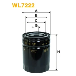 Фільтр оливи WIX FILTERS Bmc Levend, Ford Explorer II, Maverick I, Nissan Atleon, L, Cabstar E, Pa (WL7222)