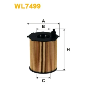 Фільтр оливи WIX FILTERS Alfa Romeo Mito, Chrysler Ypsilon, Fiat 500, 500L, Panda III, Punto III, (WL7499)