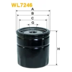 Фільтр оливи WIX FILTERS Buick Century, Le Sabre, Park Avenue, Riviera, Skylark, Cadillac De Ville (WL7246)