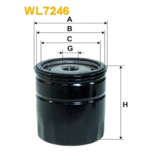 Фільтр оливи WIX FILTERS Buick Century, Le Sabre, Park Avenue, Riviera, Skylark, Cadillac De Ville (WL7246)