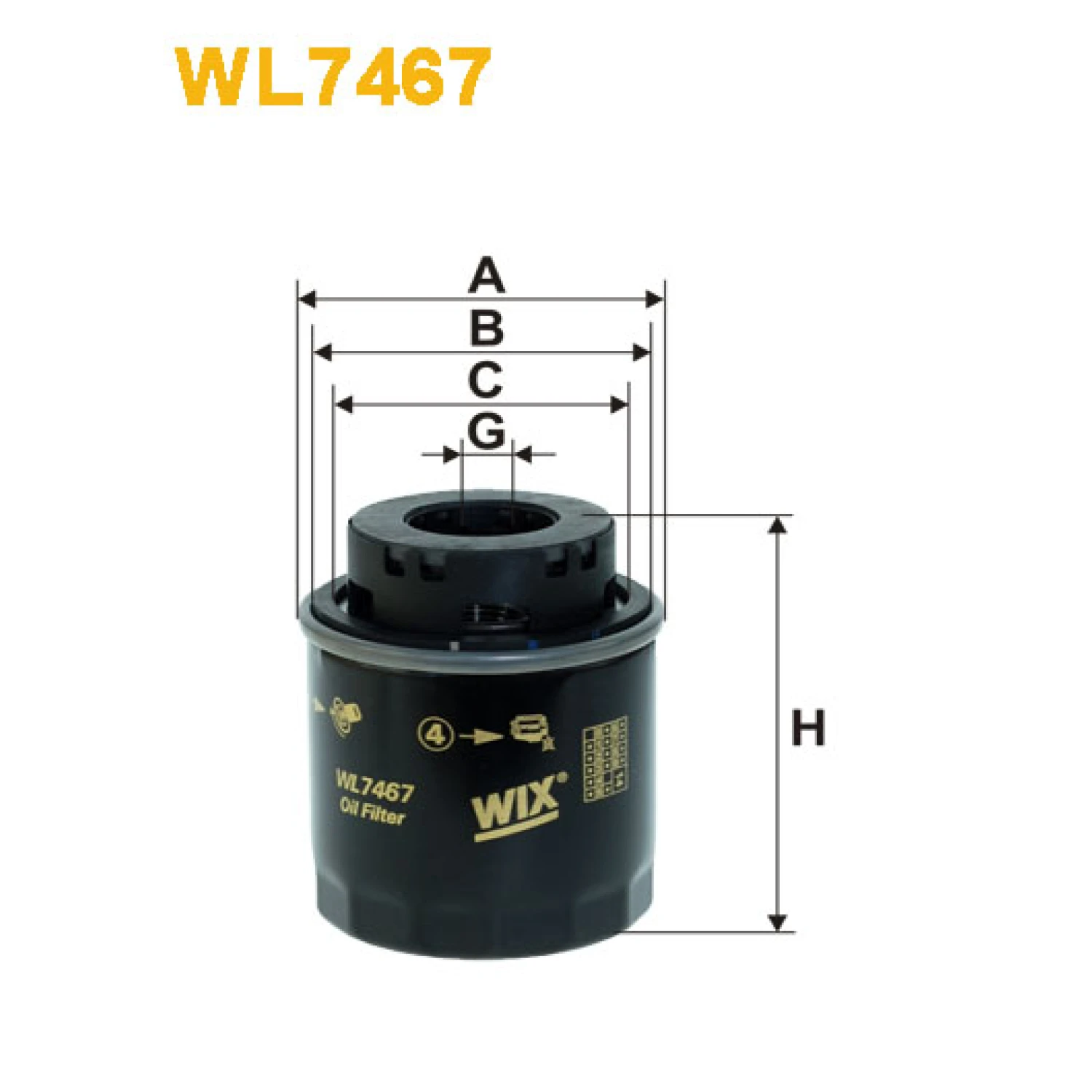 Фільтр оливи WIX FILTERS Audi A3 II, Seat Altea, Ibiza V, Leon II, Skoda Octavia II, Superb II, Vo (WL7467)