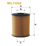 Фільтр оливи WIX FILTERS Opel Astra H (Astra III), Astra J (Astra IV), Corsa D, Meriva A, Meriva B (WL7460)