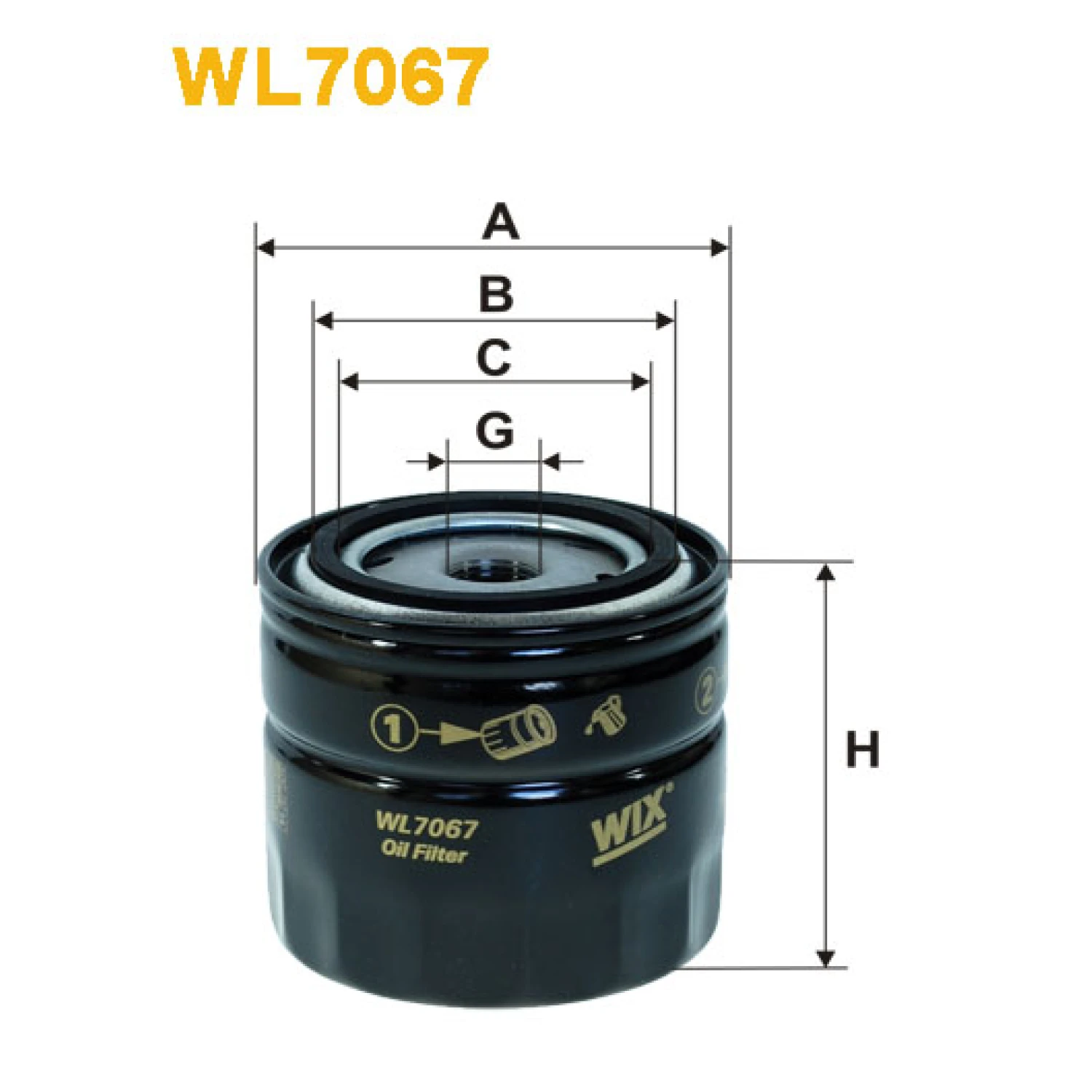 Фільтр оливи WIX FILTERS Iveco, Deutz Fahr, Lamborghini, Alfa Romeo, Aro, Fiat, FSO, Polonez, Inno (WL7067-12)