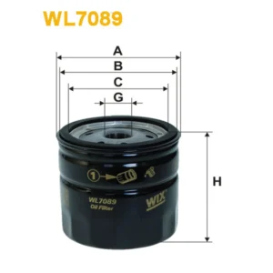 Фільтр оливи WIX FILTERS Ford Fiesta Courier II, Fiesta IV (96-02), Focus, P100 Pick-Up, Tourneo, (WL7089)