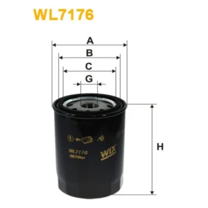 Фільтр оливи WIX FILTERS Leyland-Daf 400, Aro, Citroen C25, CX, Jumper I, Xantia, XM, Landrover Ra (WL7176)