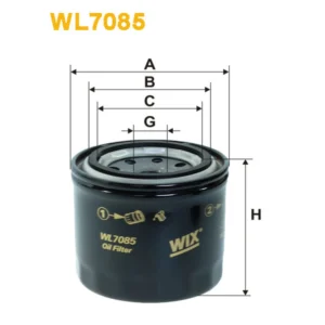 Фільтр оливи WIX FILTERS Chevrolet Spark, Daewoo Matiz, Tico, Daihatsu Charade, Charmant, Cuore, D (WL7085)