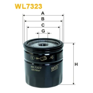Фільтр оливи WIX FILTERS Focus Cabrio, Focus C-Max, Focus II, Galaxy II, Maverick II, Mondeo III ( (WL7323)