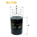 Фільтр оливи WIX FILTERS Mitsubishi Pajero II, Pajero III (WL7199)