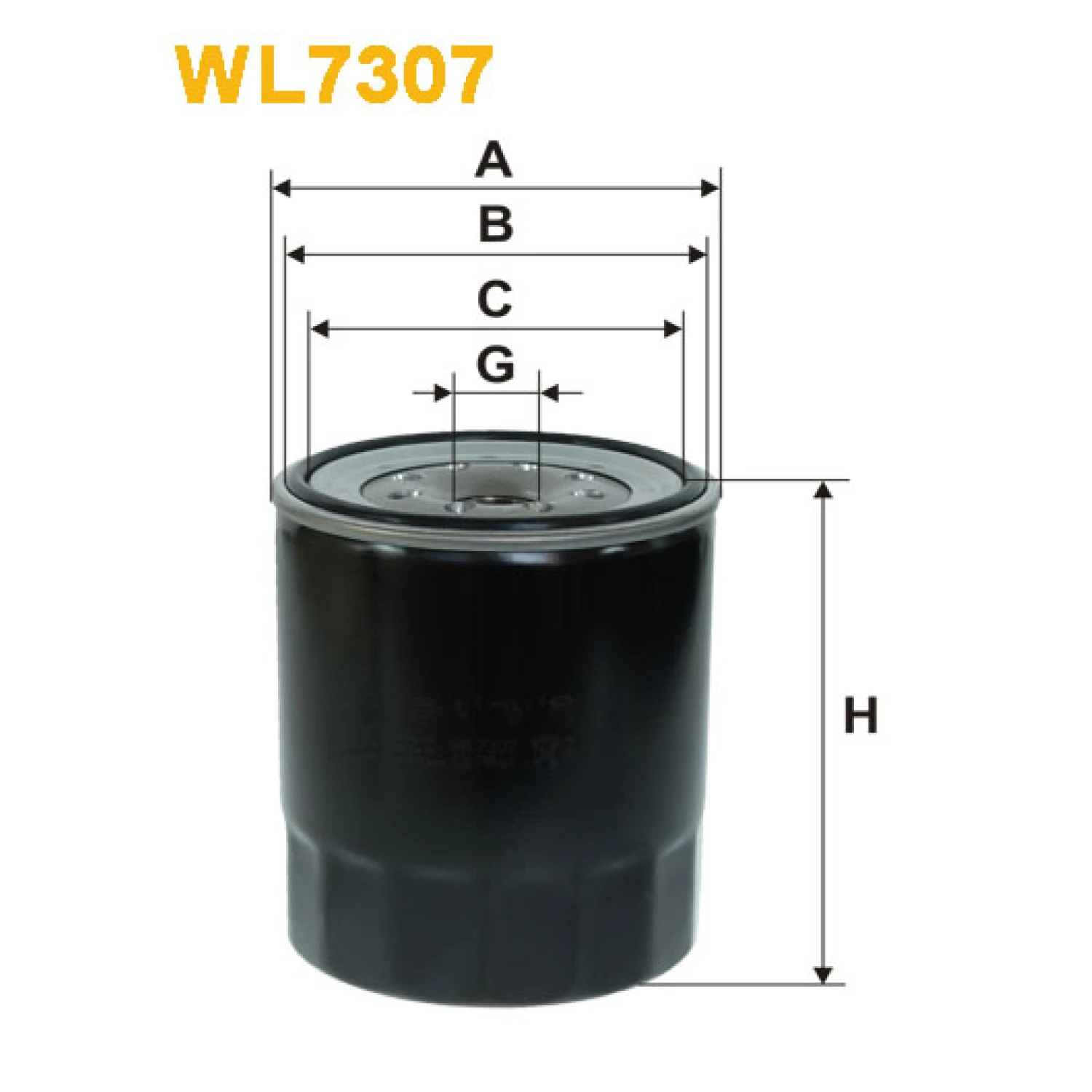 Фільтр оливи WIX FILTERS Bedford Brava, Midi/Euro-Midi, Isuzu NKR/NPR/NPS, Mitsubishi Canter, Benf (WL7307)