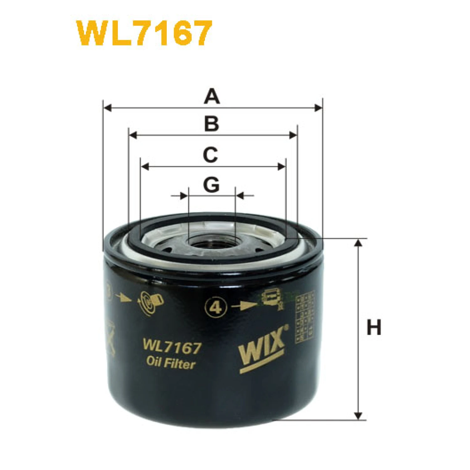 Фільтр оливи WIX FILTERS Nissan Micra I (K10) (WL7167)