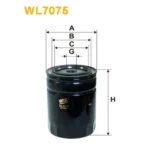 Фільтр оливи WIX FILTERS Opel Ascona B, Omega A, Rekord D, Rekord E, Senator A, Vauxhall Bedford-B (WL7075)