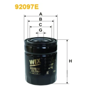 Фільтр оливи WIX FILTERS ABG, Ahlmann, Ammann, Atlas, Benford, Bobcat, Bomagw, Claas, Deutz Fahr, (92097E)