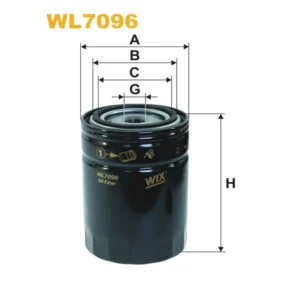 Фільтр оливи WIX FILTERS Allis-Chalmers, Atlas Copco, Bobcat, Bomag, Case, Clark Equipment, Daf, F (WL7096)