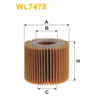 Фільтр оливи WIX FILTERS Daihatsu Materia, Sirion II, Subaru Justy IV, Toyota Auris, Avensis III, (WL7473)