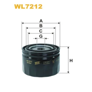 Фільтр оливи WIX FILTERS Honda Accord VI (96-98), Civic VI, Landrover Freelander I, LDV Limited 20 (WL7212)