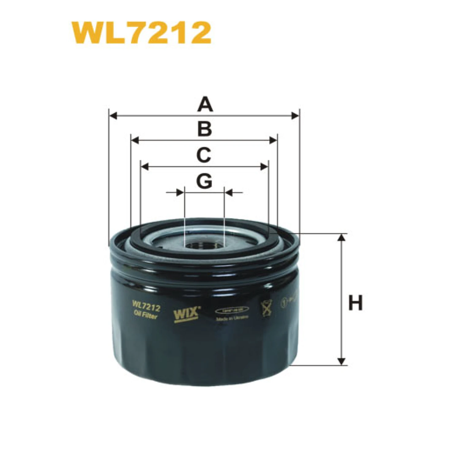 Фільтр оливи WIX FILTERS Honda Accord VI (96-98), Civic VI, Landrover Freelander I, LDV Limited 20 (WL7212)