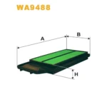 Фільтр повітряний WIX FILTERS Honda Accord VIII (03-) (WA9488)