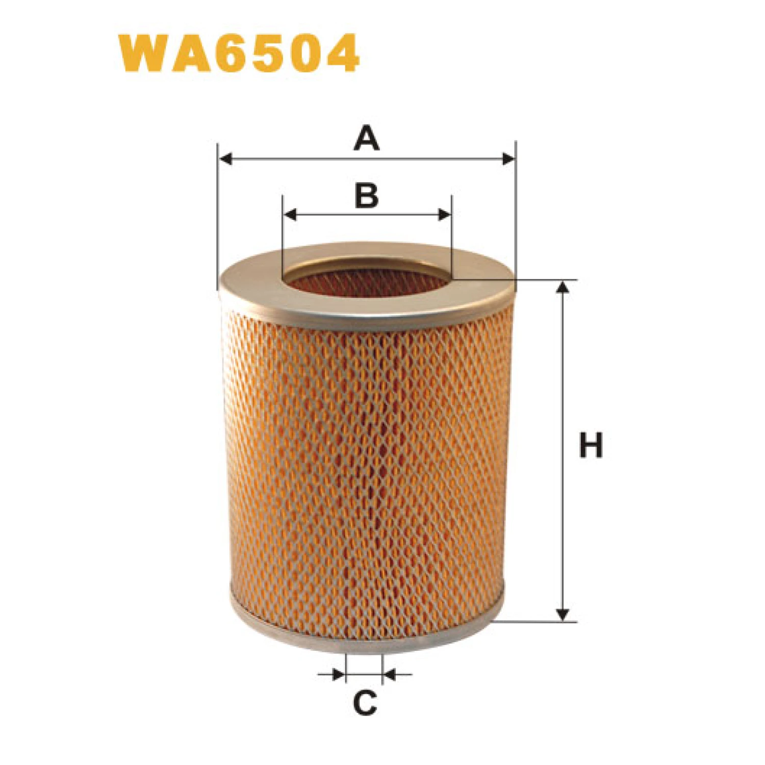 Фільтр повітряний WIX FILTERS Bedford Midi/Euro-Midi, Isuzu WFR/WFS, Midi, Toyota Landcruiser (WA6504)