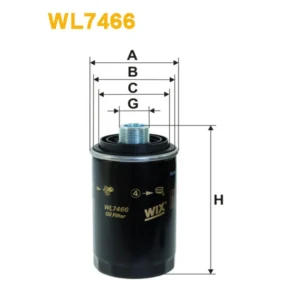 Фільтр оливи WIX FILTERS Audi A3 II, A4, A5, A6 III, Q3, Q5, TT II, Seat Altea, Exeo, Leon II, Tol (WL7466)