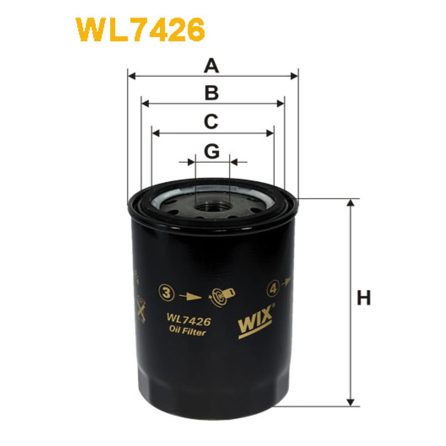 Фільтр оливи WIX FILTERS Hyundai Accent II, Elantra, Getz, Matrix, Santa FE, Trajet, Kia Carens, S (WL7426)